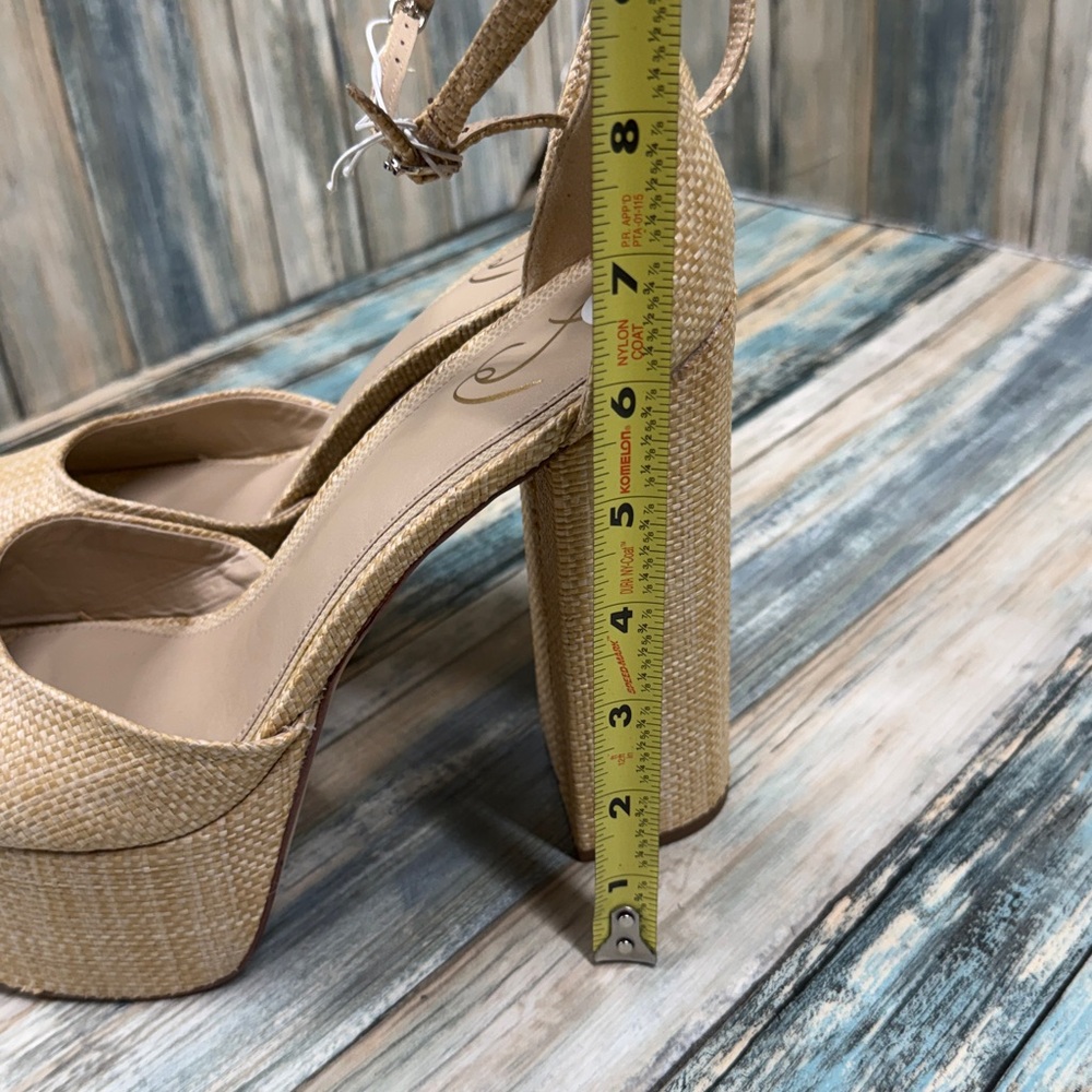 ⭐️Sam Edelman Women's Kori Platform Bleached Beechwood Sandal sz 10.5 NWOT - Picture 11 of 12